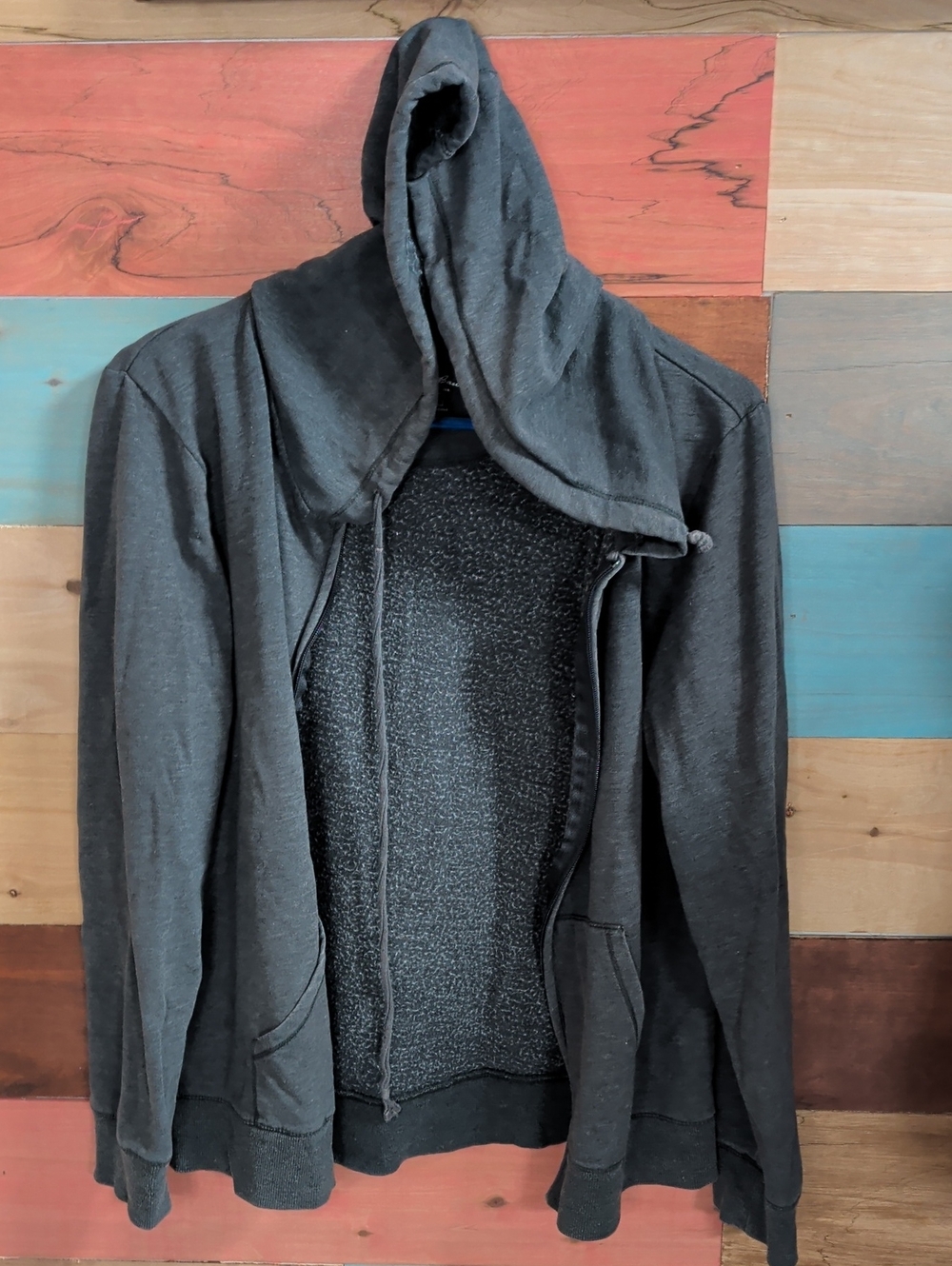 Eddie Bauer Charcoal Hooded Zip-Up Jacket